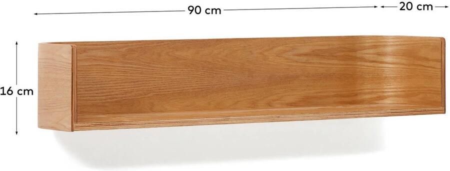 Kave Home Octavia-plank van essen multiplex FSC Mix Credit 90 x 20 cm - Foto 3