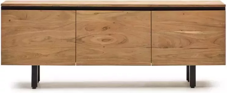 Kave Home Uxue TV-meubel met 3 deuren in massief acaciahout met