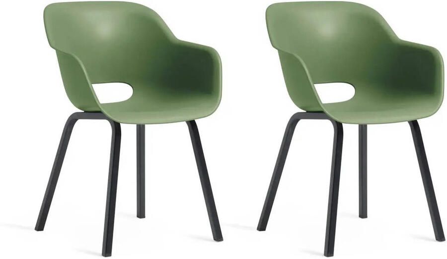 Keter tuinstoel Noa groen (set van 2) - Foto 3