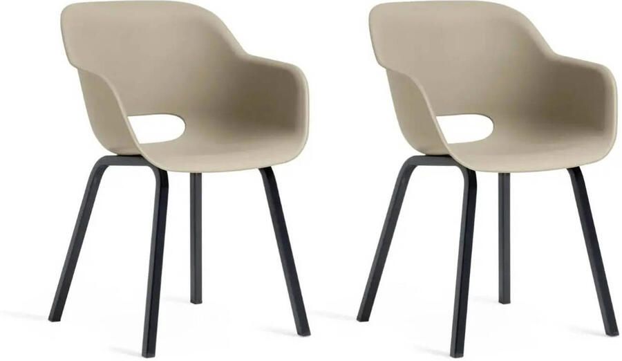 Keter Noa Tuinstoel 2 stuks 55x56.5x80cm Zand - Foto 3