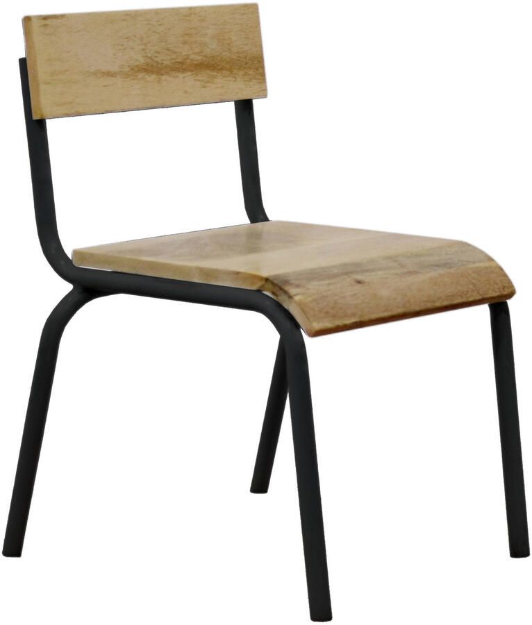 KidsDepot 2-delige Stoelenset Original mangohout zwart - Foto 4