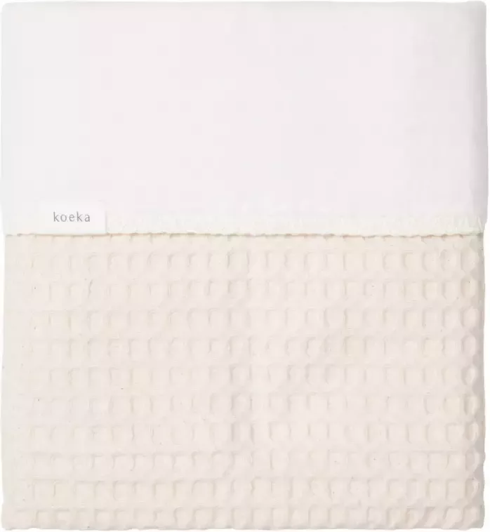 Koeka Amsterdam baby wiegdeken wafel katoen 75x100 cm naturel - Foto 3