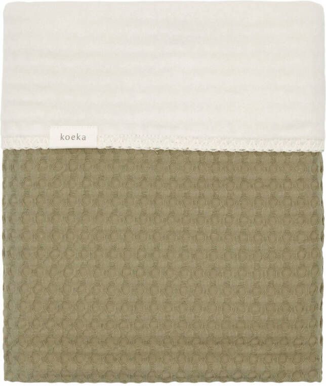 Koeka Amsterdam wiegdeken met fleece moss