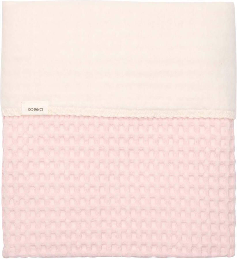 Koeka all season ledikantdeken Amsterdam wafel katoenfleece cotton candy - Foto 3