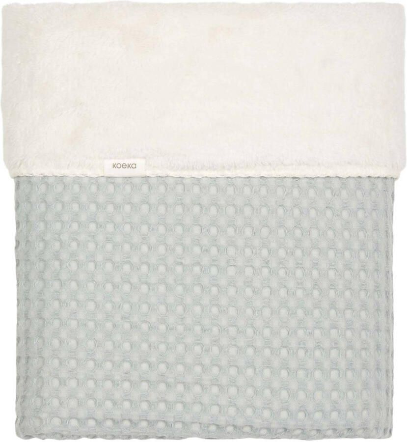 Koeka baby wiegdeken Oslo met teddy blauw - Foto 3