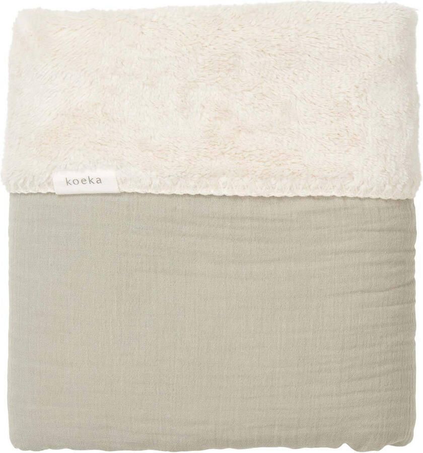 Koeka ledikantdeken Faro met teddy groen - Foto 3