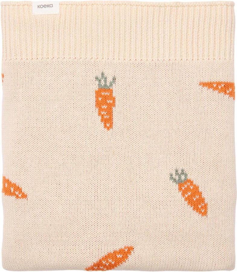 Koeka ledikantdeken I carrot a lot zacht oranje - Foto 3