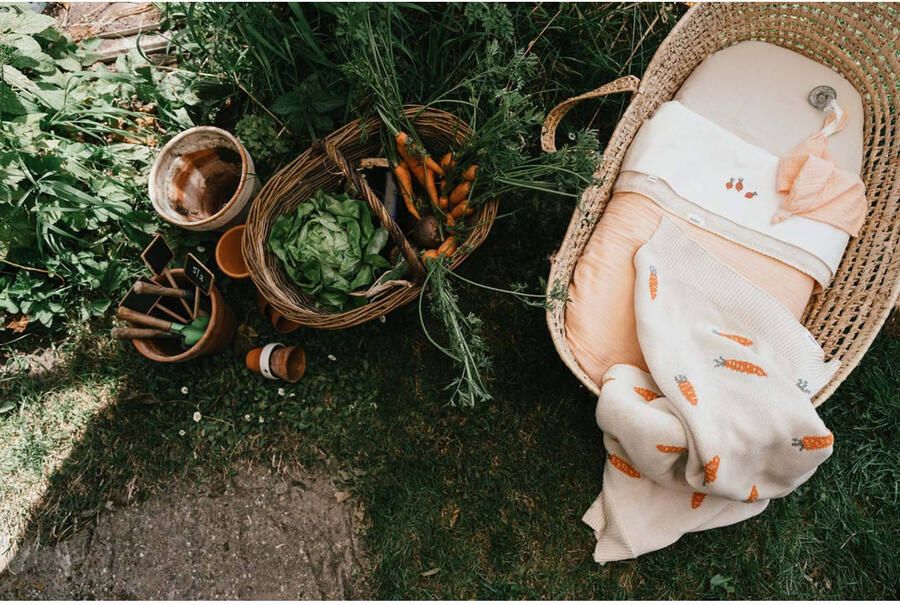Koeka ledikantdeken I carrot a lot zacht oranje - Foto 2