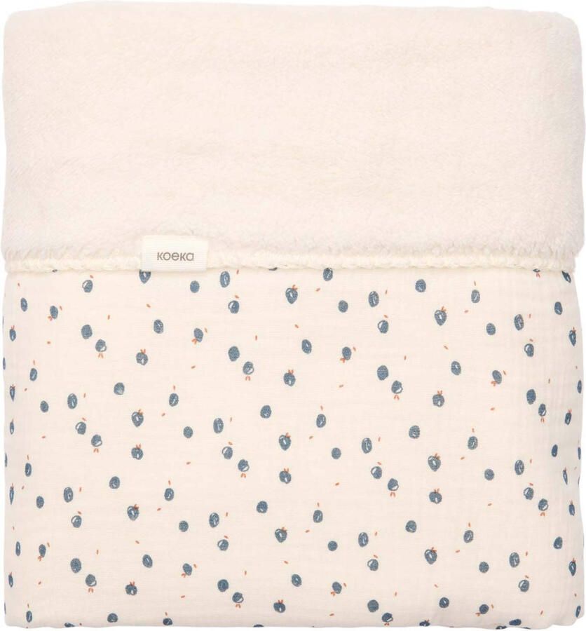 Koeka ledikantdeken Lugo offwhite blauw - Foto 3