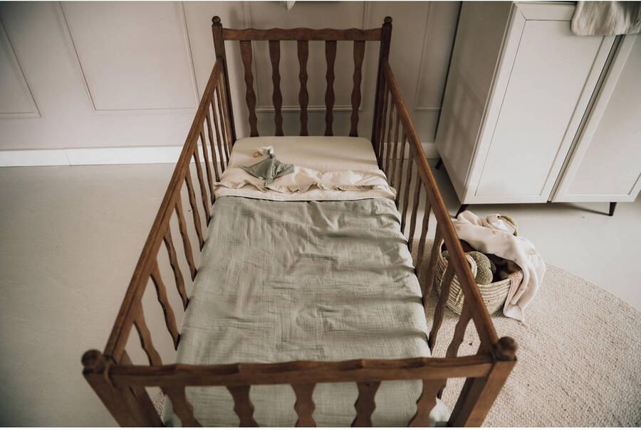 Koeka ledikantlaken + ledikant hoeslaken Faro offwhite