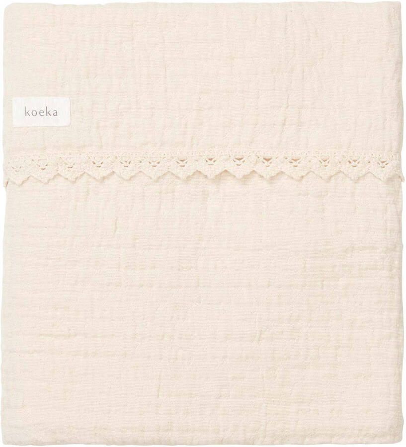 Koeka ongevoerde ledikantdeken Elba ecru - Foto 3