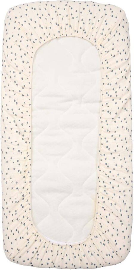 Koeka wieg hoeslaken Lugo off white blauw - Foto 2