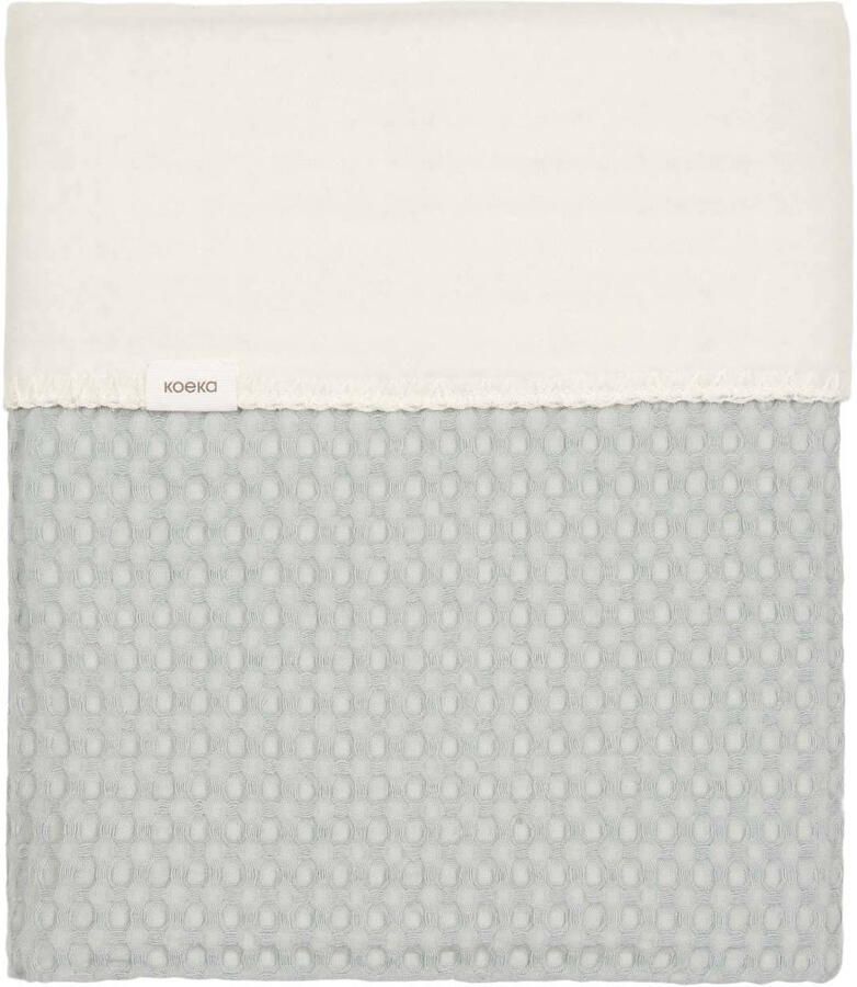 Koeka wiegdeken Amsterdam wafel badstof lichtblauw - Foto 3