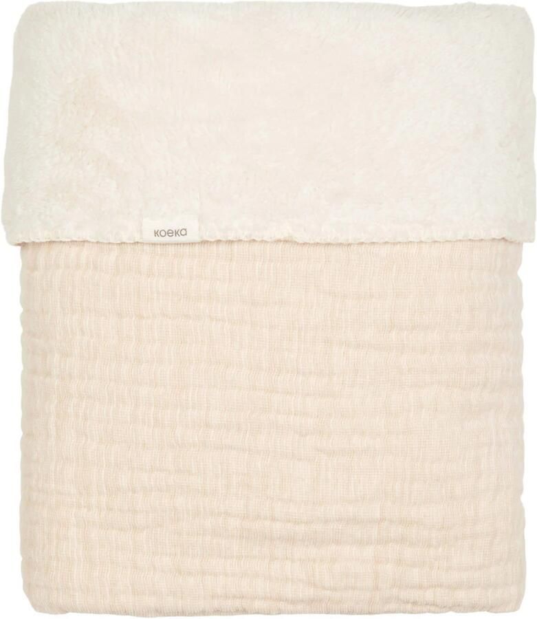 Koeka wiegdeken met teddy Rivoli warm white - Foto 3