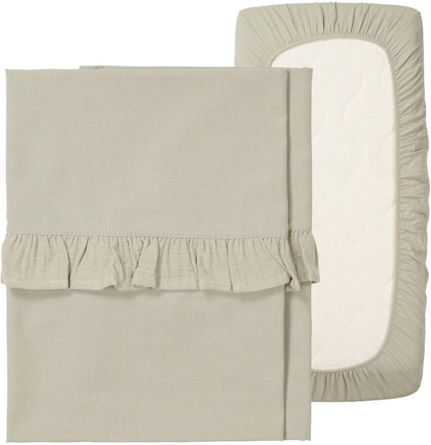 Koeka wieglaken + wieghoeslaken Faro groen - Foto 2