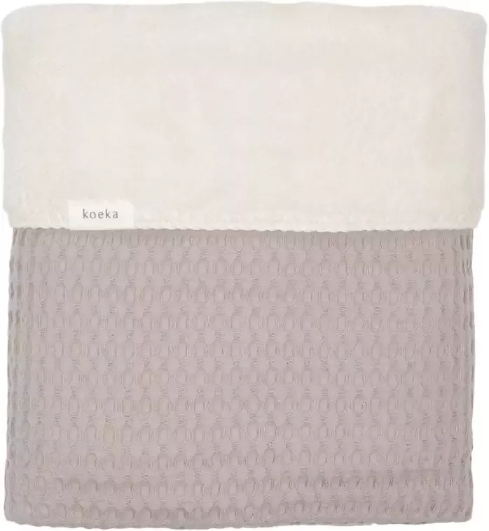 Koeka Oslo baby ledikantdeken teddy 100x150 cm clay pebble