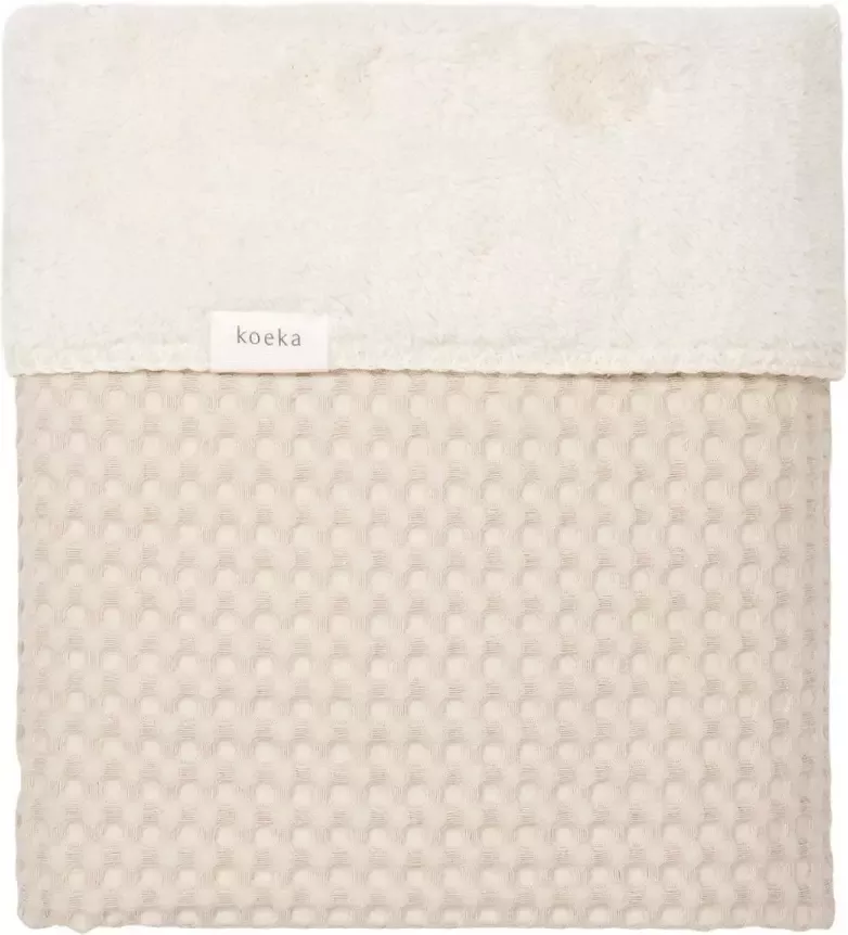 Koeka Oslo baby ledikantdeken teddy 100x150 cm sand pebble - Foto 3