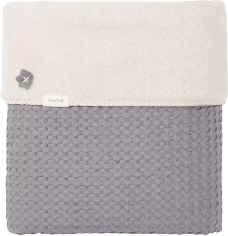 Koeka Oslo teddy plaid steel grey pebble (200x140 cm)