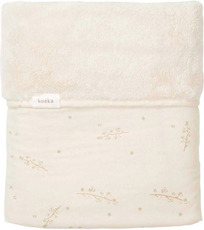 Koeka reversible wiegdeken Coast met teddy offwhite