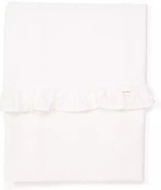 Koeka Ruffle baby ledikantlaken 110x140 cm off white - Foto 3