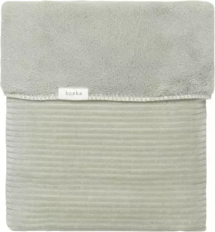 Koeka Vik baby wiegdeken teddy 75x100 cm shadow green