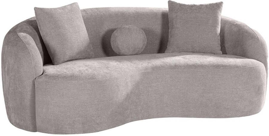 LABEL51 Novo Bank Grijs Velvet 2 5-Zits Met Armleuning