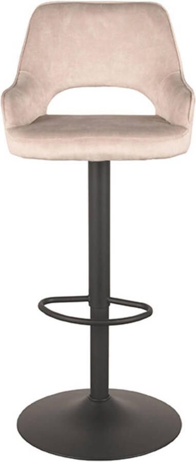 LABEL51 Fer Barkruk Naturel Velvet Zithoogte 64-84 Kruk Draaibaar Met Armleuning - Foto 3