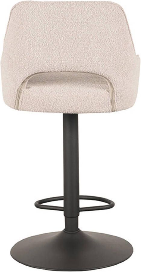 LABEL51 Fer Barkruk Naturel Stof Zithoogte 64-84 Kruk Draaibaar Met Armleuning - Foto 3