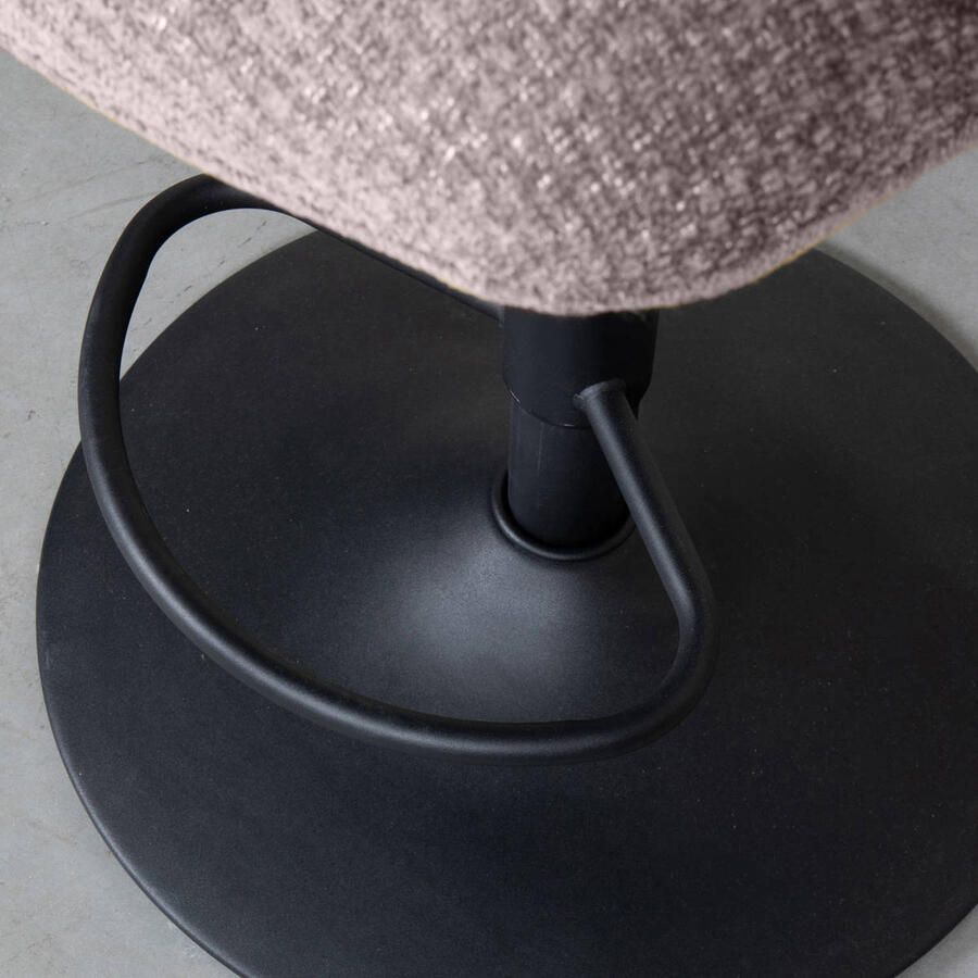 LABEL51 Vino Barkruk Naturel Velvet Zithoogte 64-84 Kruk Draaibaar