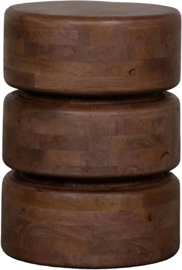 LABEL51 Milly Bijzettafel Bruin Hout 35 cm Rond - Foto 2