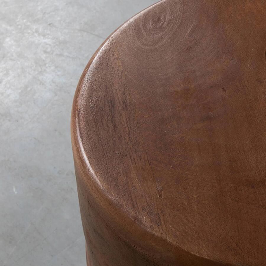 LABEL51 Milly Bijzettafel Bruin Hout 35 cm Rond - Foto 3