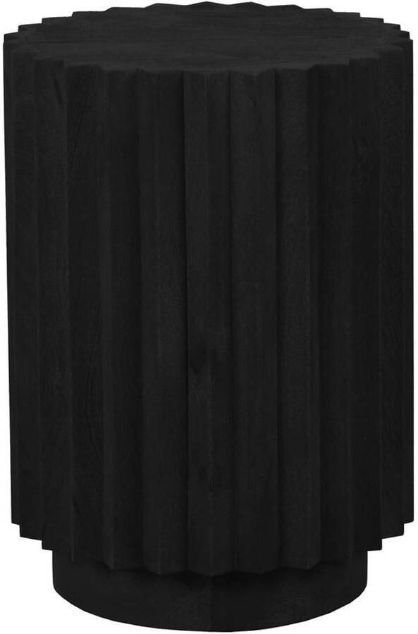 LABEL51 Novan Bijzettafel Zwart Mangohout 35 cm - Foto 3