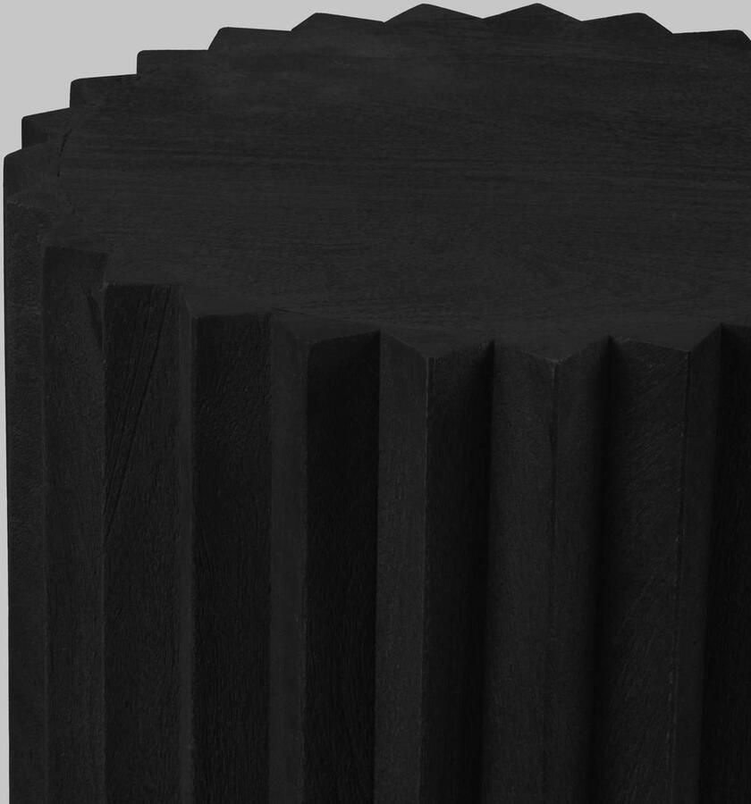 LABEL51 Novan Bijzettafel Zwart Mangohout 35 cm - Foto 2