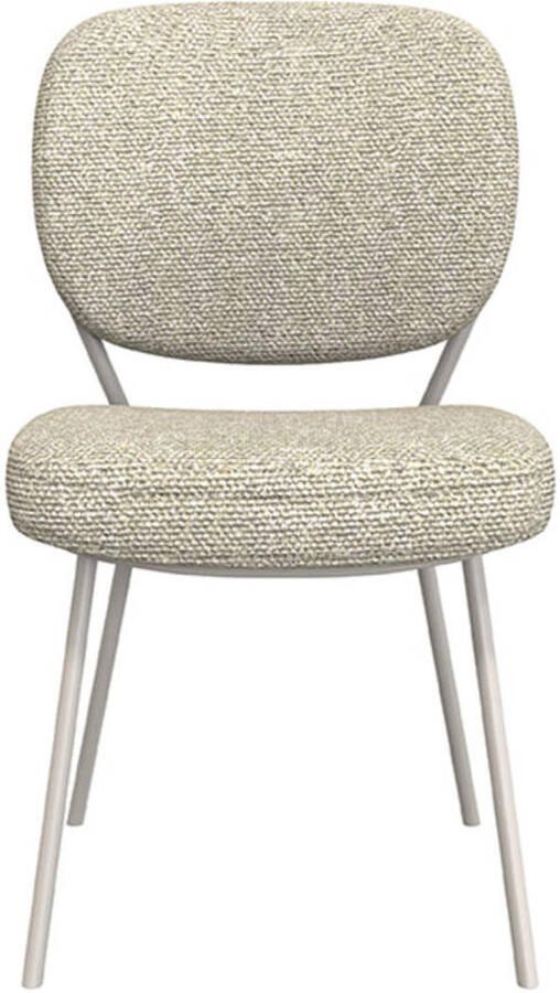 LABEL51 Singapore Eetkamerstoel Naturel Stof Taupe Frame Stoel Normale eetkamerstoel - Foto 3