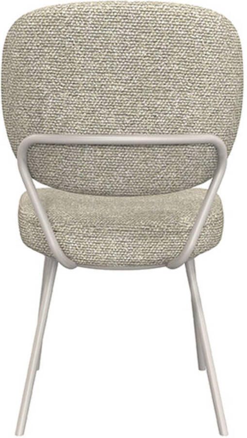 LABEL51 Singapore Eetkamerstoel Naturel Stof Taupe Frame Stoel Normale eetkamerstoel - Foto 2