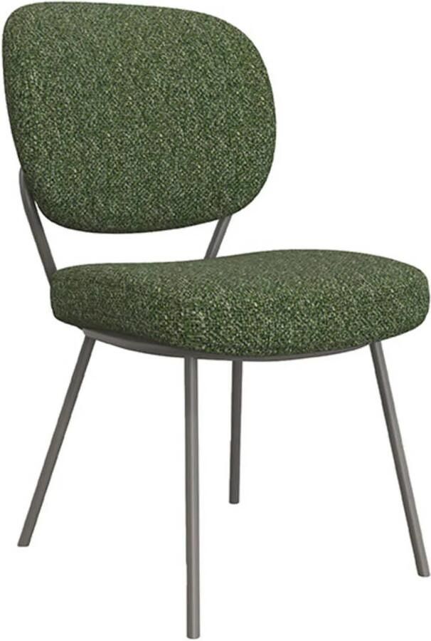 LABEL51 I_Singapore Eetkamerstoel GROEN Royal Stof Forest Metalen Frame Stoel Normale eetkamerstoel - Foto 3