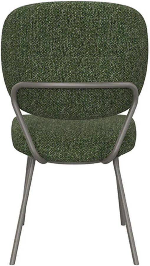 LABEL51 I_Singapore Eetkamerstoel GROEN Royal Stof Forest Metalen Frame Stoel Normale eetkamerstoel - Foto 4