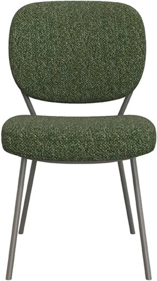 LABEL51 I_Singapore Eetkamerstoel GROEN Royal Stof Forest Metalen Frame Stoel Normale eetkamerstoel - Foto 5