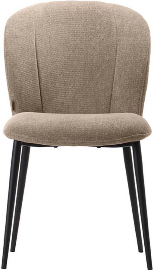 LABEL51 Vino Eetkamerstoel Bruin Velvet Black Frame Stoel Normale eetkamerstoel - Foto 4