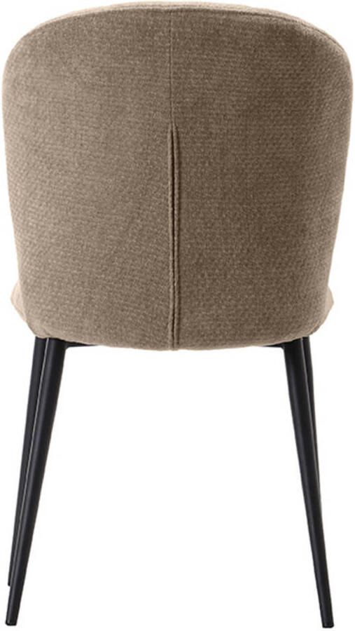 LABEL51 Vino Eetkamerstoel Bruin Velvet Black Frame Stoel Normale eetkamerstoel - Foto 3