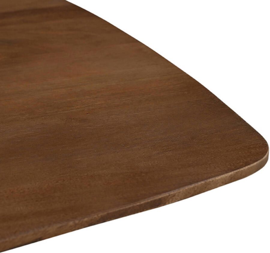 LABEL51 Blake Eetkamertafel Bruin Hout 140x140 cm - Foto 3