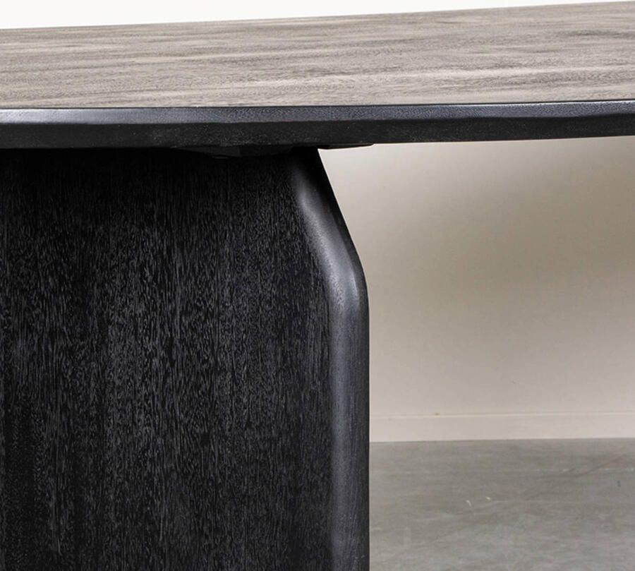 LABEL51 Cooper Eetkamertafel Zwart Hout 250 cm