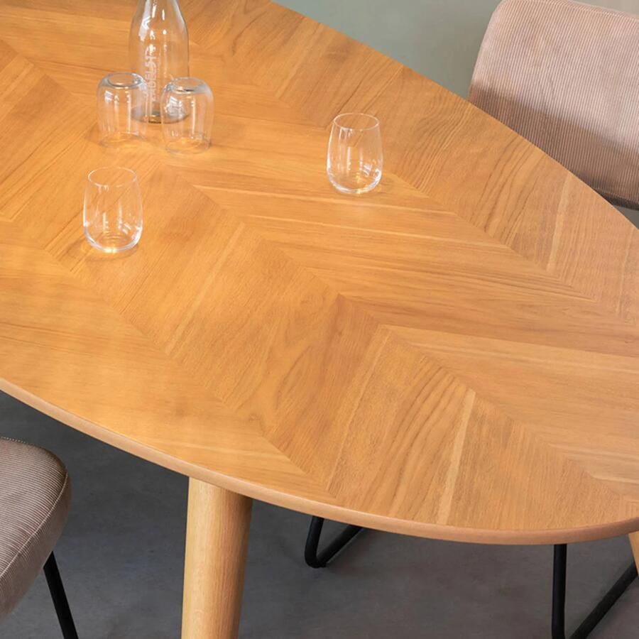LABEL51 Eetkamertafel Ines Naturel 240 cm Ovaal - Foto 2