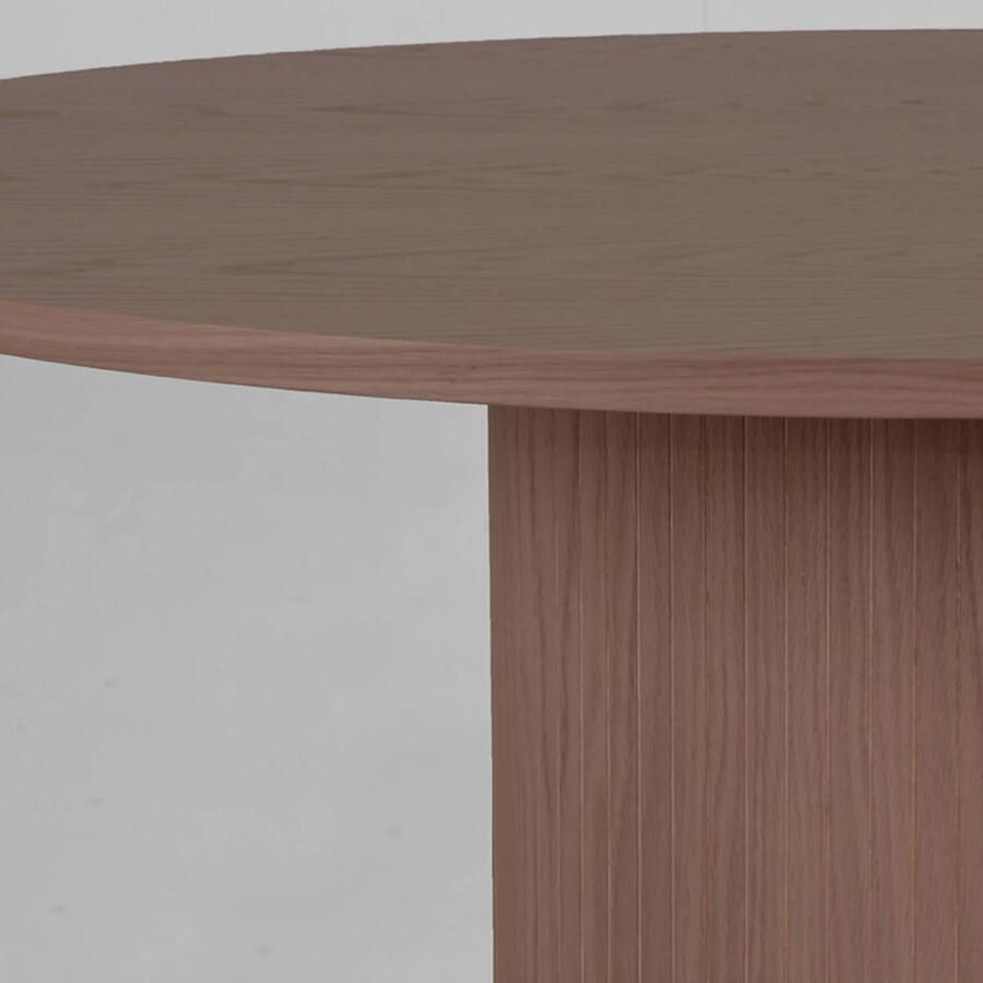 LABEL51 Oliva Eetkamertafel Bruin Eiken 130 cm Rond - Foto 3