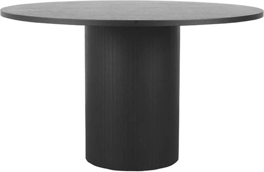 LABEL51 Eetkamertafel Oliva Zwart 130 cm Rond