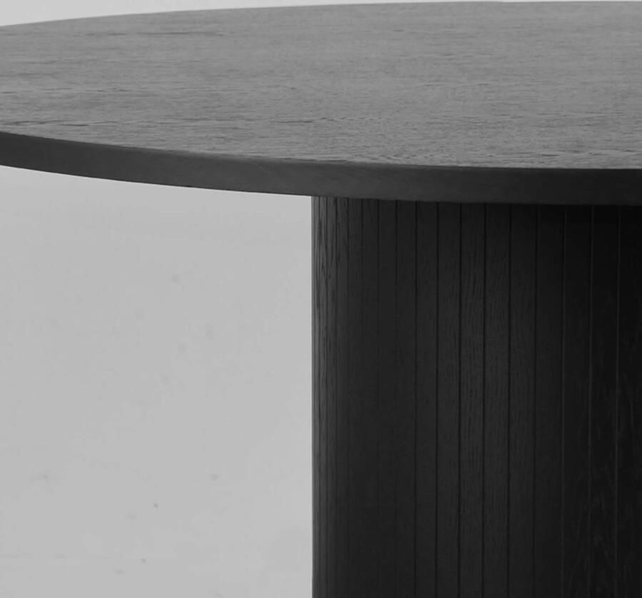 LABEL51 Eetkamertafel Oliva Zwart 130 cm Rond - Foto 3