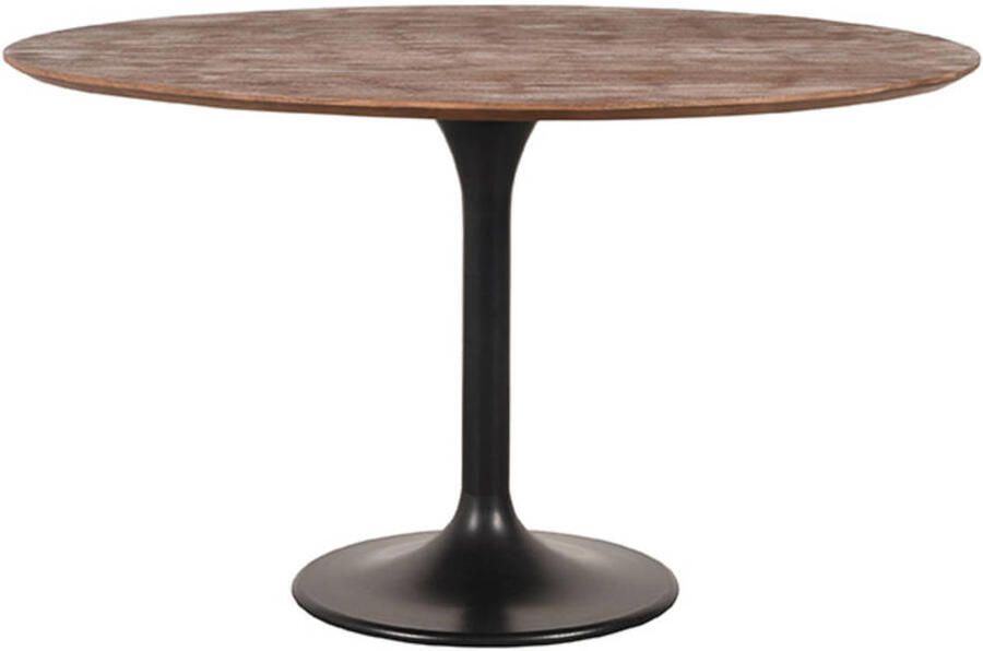 LABEL51 Otto Eetkamertafel Bruin Mangohout 130 cm Rond