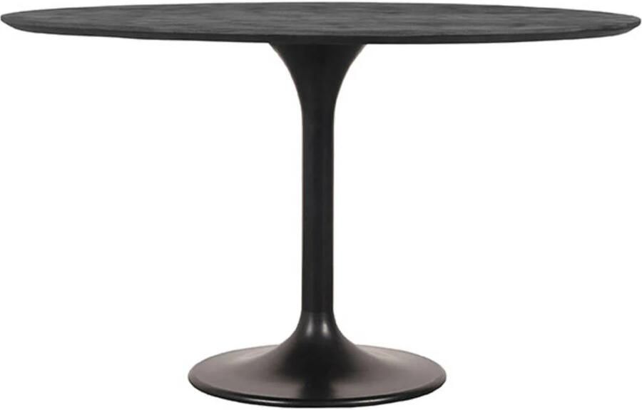 LABEL51 Otto Eetkamertafel Zwart Mangohout 130 cm Rond