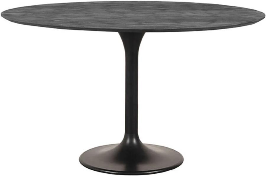LABEL51 Otto Eetkamertafel Zwart Mangohout 130 cm Rond - Foto 3