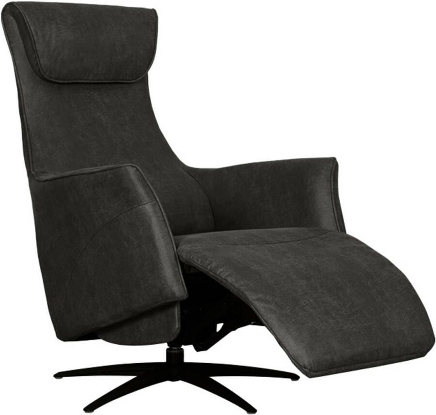 LABEL51 Lund Fauteuil Grijs Stof One Size Draaibaar Met Armleuning